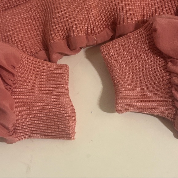 St. John Silk Full Zip Collared Bat Wing Bomber Jacket  Cardigan Mauve Size XL. - Picture 16 of 16